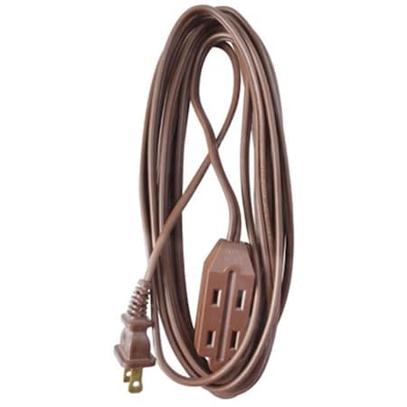 Master Electronics Extension Cord, Indoor, 1 Outlets, Brown, Vinyl, 15 ft 765693